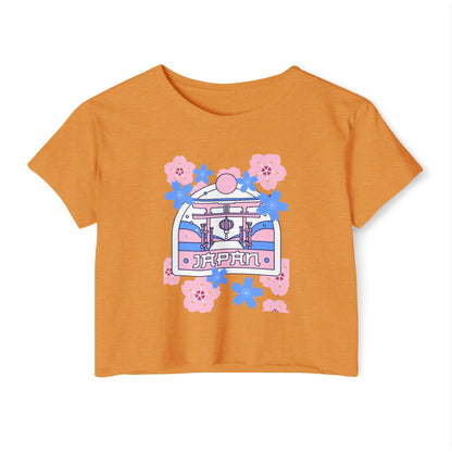 Japan Floral Women's Festival Crop Top