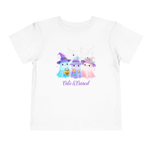 Cute & Cursed Toddler Tee, Halloween Shirt for Kids