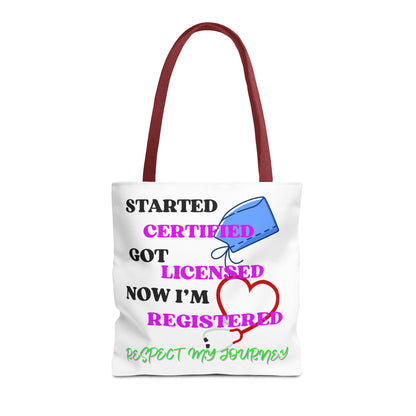 Certified Journey Tote Bag, Inspirational Gift