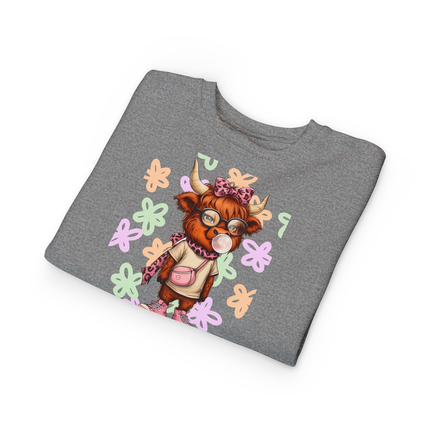 Cute Toddler Sweatshirt with Floral Animal Design