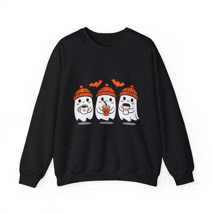 Spooky Ghosts Crewneck Sweatshirt, Halloween Sweatshirt