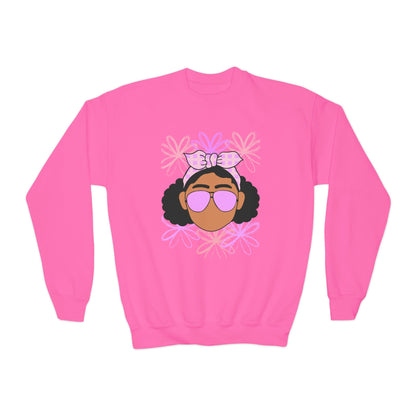 Youth Graphic Sweatshirt with Floral Design