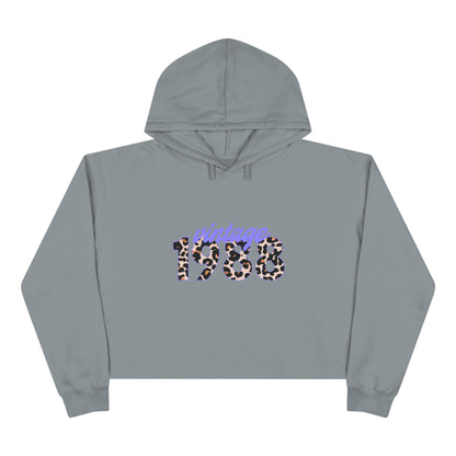 Vintage 1988 Crop Hoodie, Retro Fashion
