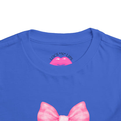 Cute Toddler Tee with Pink Bow Boots Design