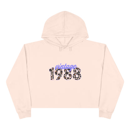 Vintage 1988 Crop Hoodie, Retro Fashion