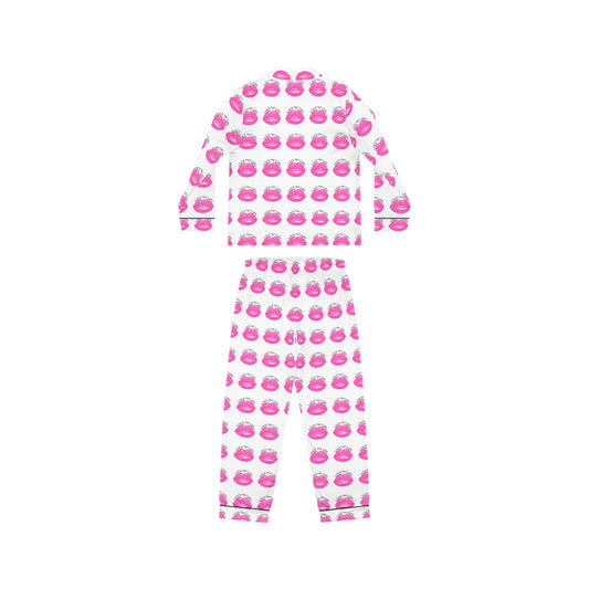 (AOP) Locs and Lips design| satin Pajamas