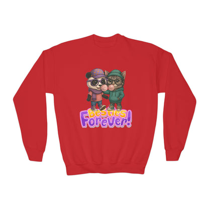 Youth Animal Friendship Sweatshirt, Besties Forever
