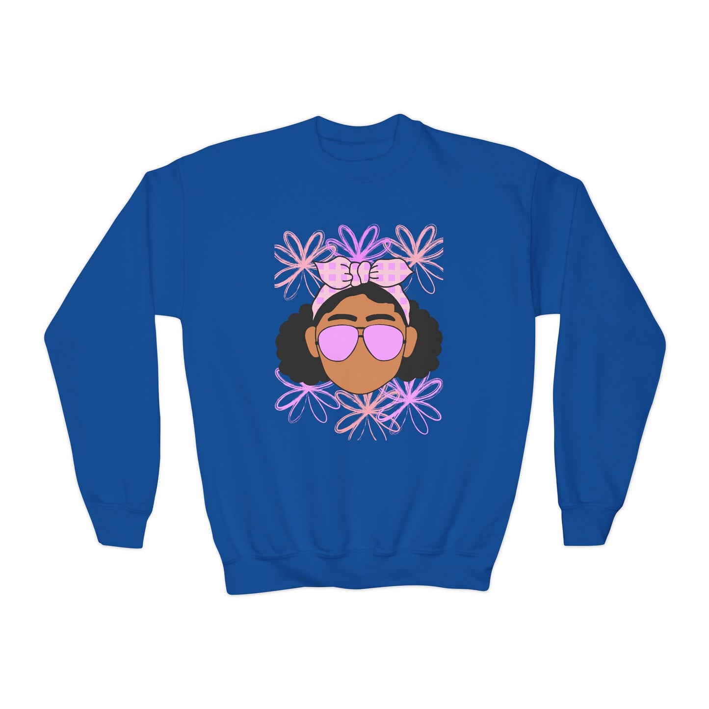 Youth Graphic Sweatshirt with Floral Design