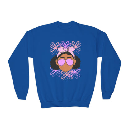 Youth Graphic Sweatshirt with Floral Design