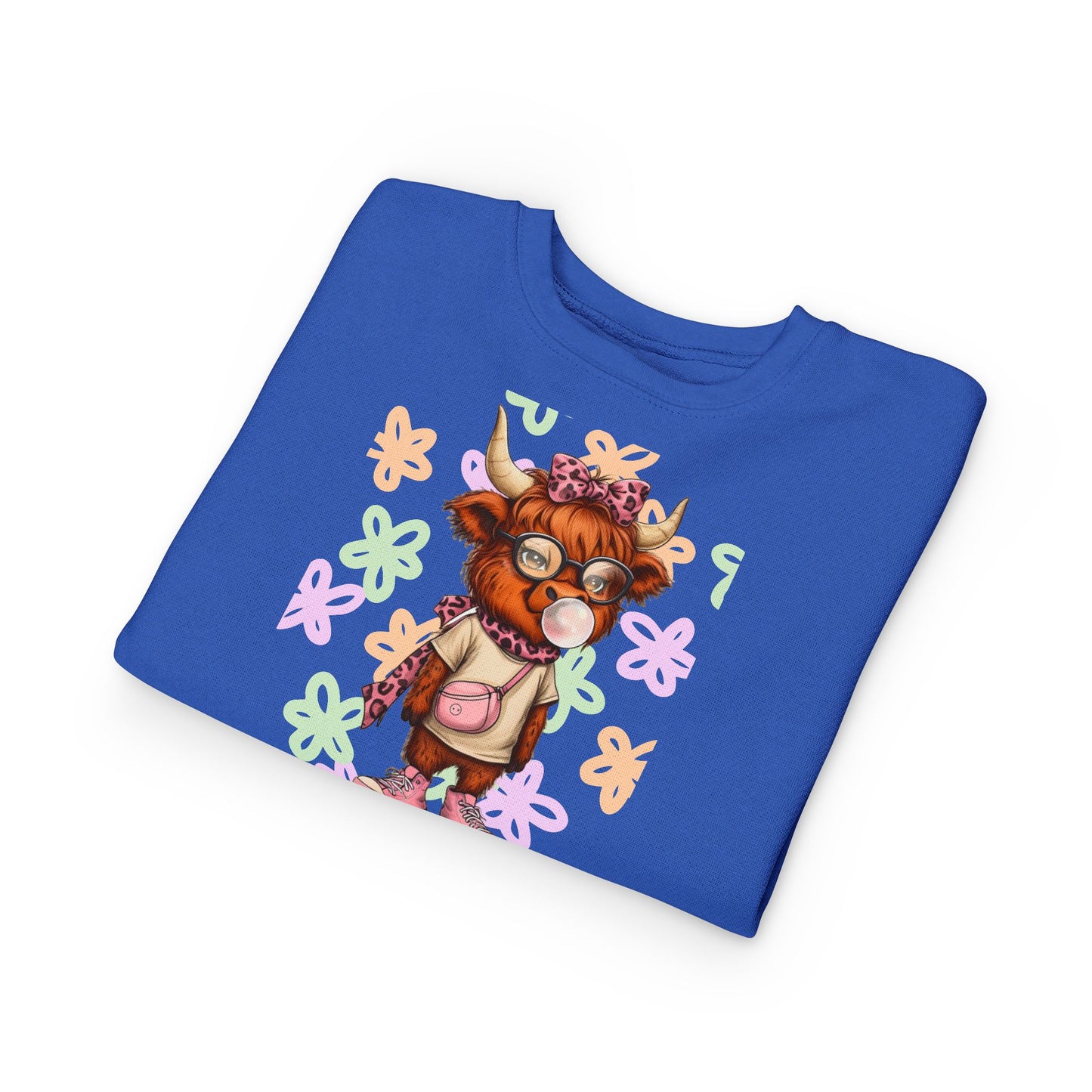 Cute Toddler Sweatshirt with Floral Animal Design
