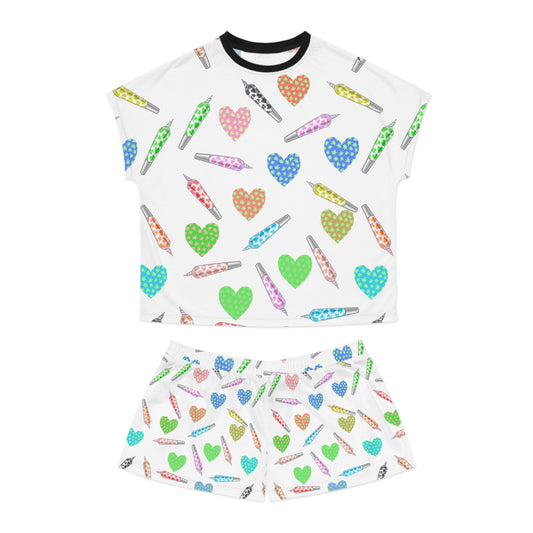 "Joint Love" Women's Short Pajama Set (AOP)