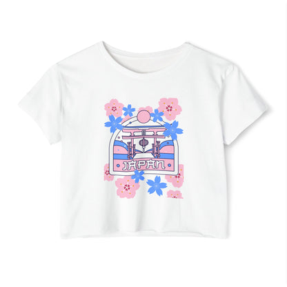 Japan Floral Women's Festival Crop Top