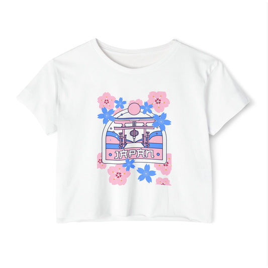 Japan Floral Women's Festival Crop Top