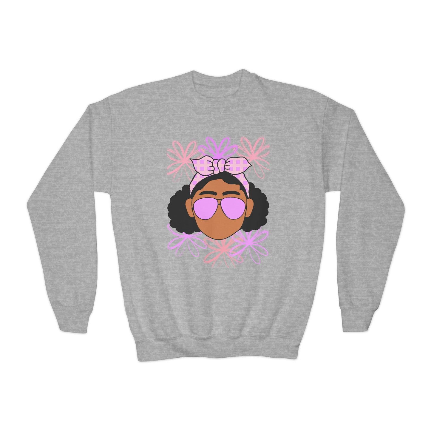 Youth Graphic Sweatshirt with Floral Design