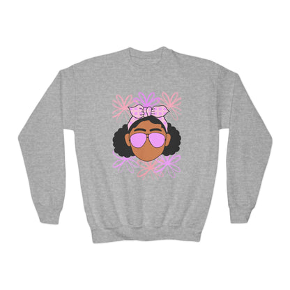 Youth Graphic Sweatshirt with Floral Design