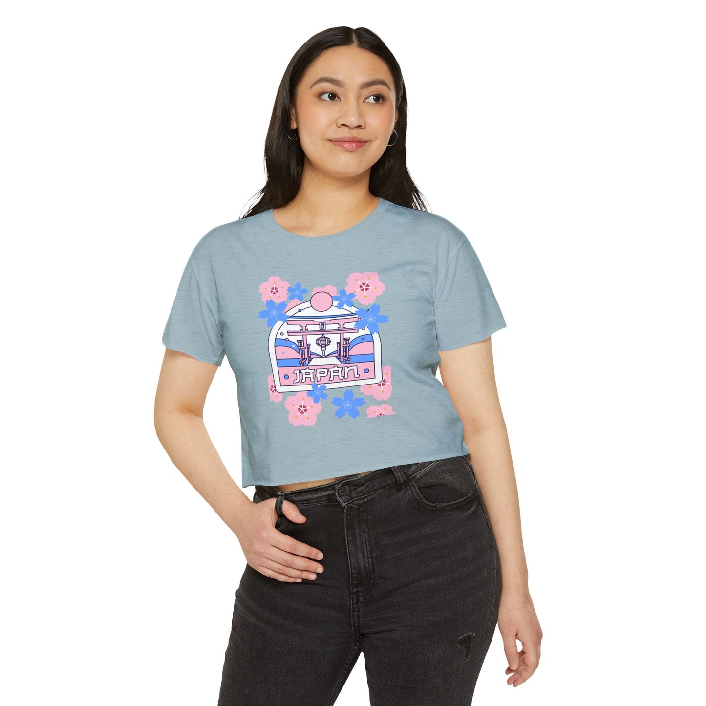 Japan Floral Women's Festival Crop Top