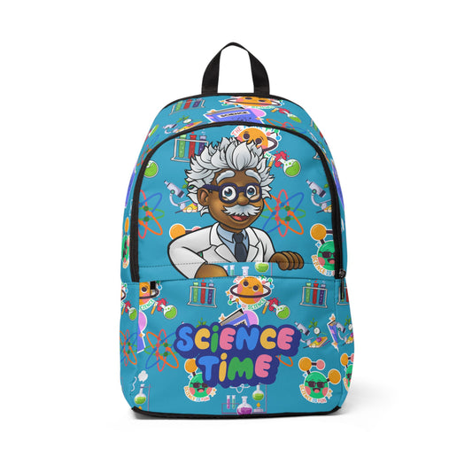 Fun Science-Themed Unisex Fabric Backpack for Kids