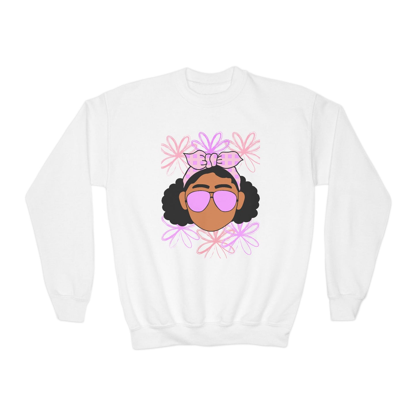 Youth Graphic Sweatshirt with Floral Design