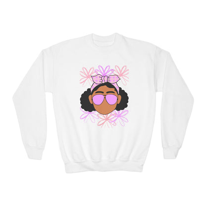 Youth Graphic Sweatshirt with Floral Design