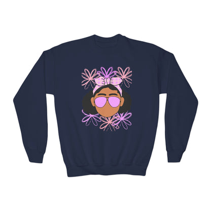 Youth Graphic Sweatshirt with Floral Design