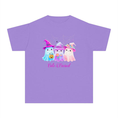 Cute & Cursed Halloween Youth Tee, Trick or Treat T-Shirt