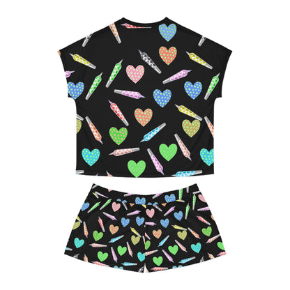 "Joint Love" Women's Short Pajama Set (AOP)