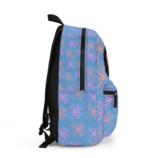 Chic Floral Backpack with Retro Vibes