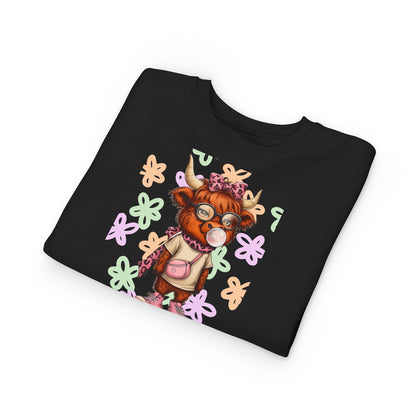Cute Toddler Sweatshirt with Floral Animal Design
