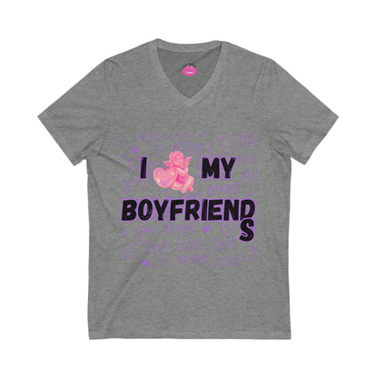 "I Love My Boyfriend_s" V-Neck Tee