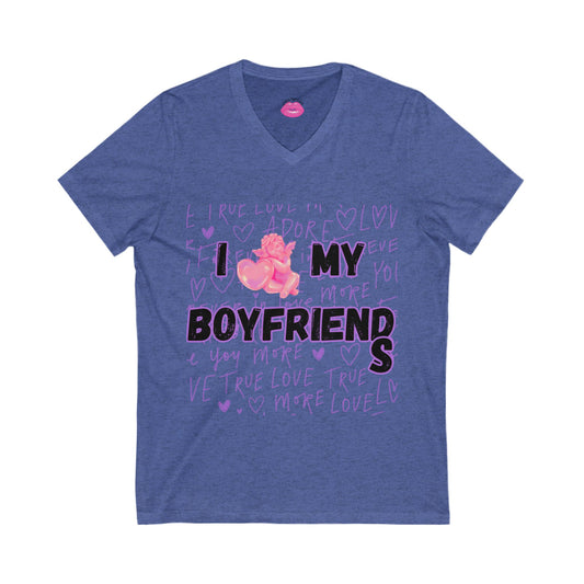 "I Love My Boyfriend_s" V-Neck Tee