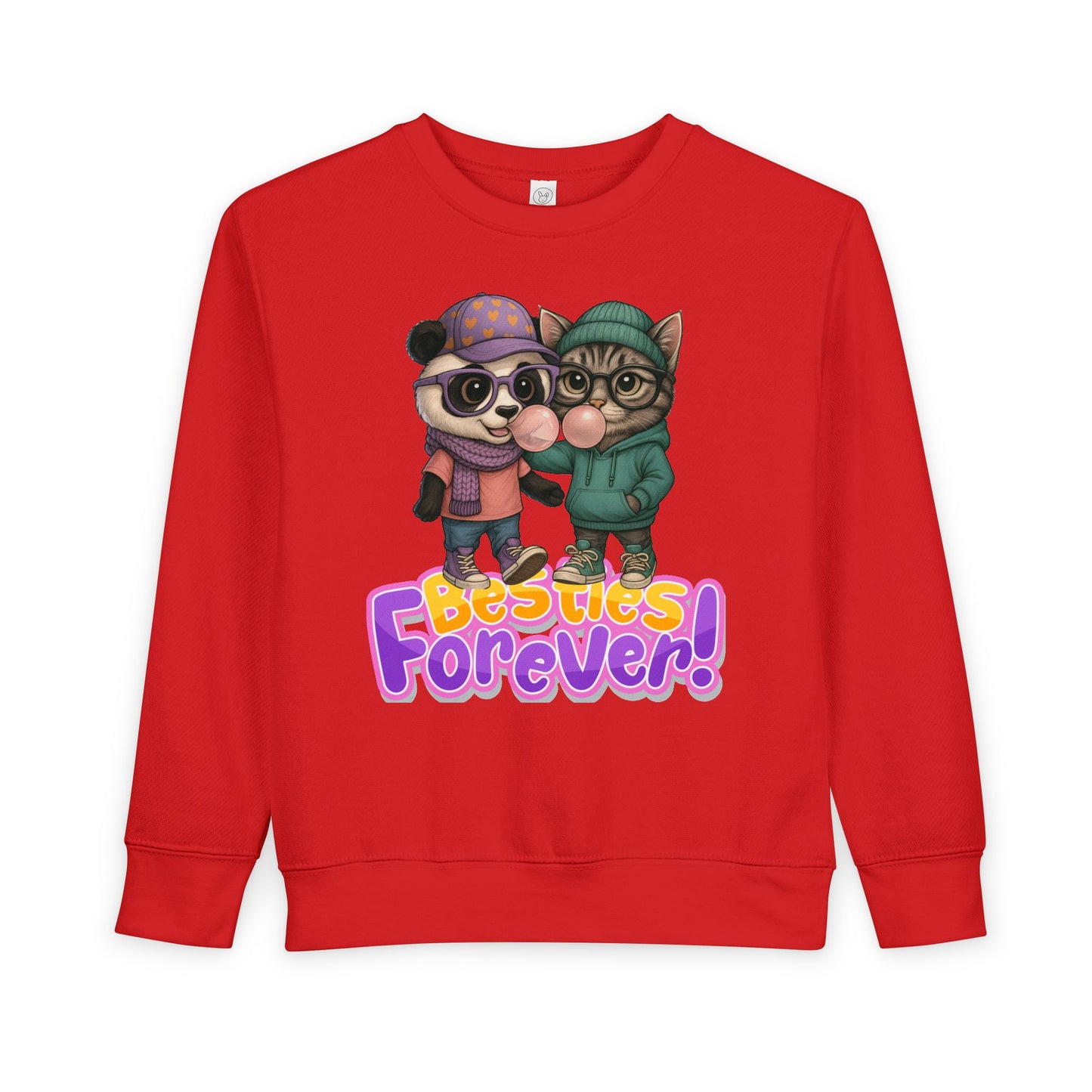 Toddler Sweatshirt - Besties Forever, Cute Friendship
