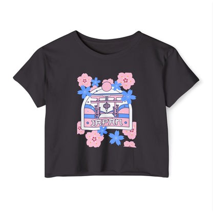 Japan Floral Women's Festival Crop Top