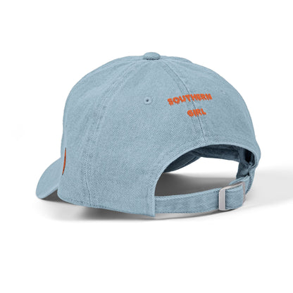 Southern Girl Embroidered Denim Hat, Casual Hat