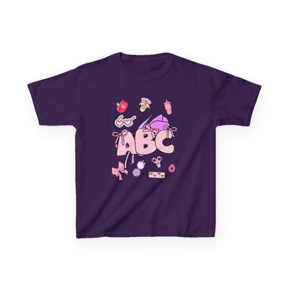 Colorful ABC Kids Tee, Playful Cotton Tee