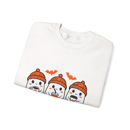 Spooky Ghosts Crewneck Sweatshirt, Halloween Sweatshirt