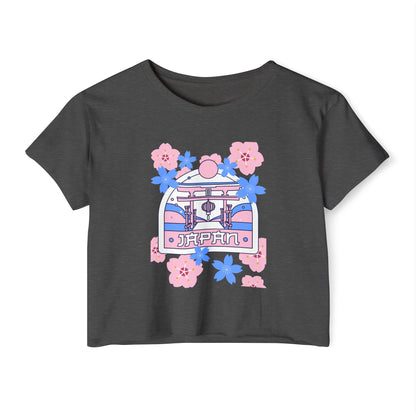 Japan Floral Women's Festival Crop Top