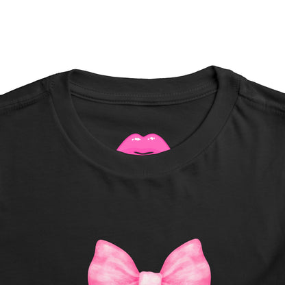Cute Toddler Tee with Pink Bow Boots Design
