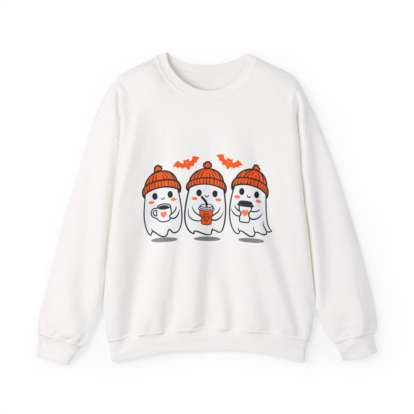 Spooky Ghosts Crewneck Sweatshirt, Halloween Sweatshirt