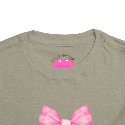 Cute Toddler Tee with Pink Bow Boots Design