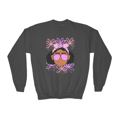 Youth Graphic Sweatshirt with Floral Design