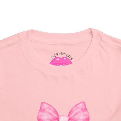 Cute Toddler Tee with Pink Bow Boots Design