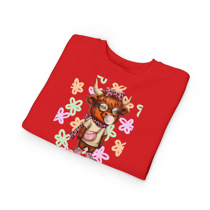 Cute Toddler Sweatshirt with Floral Animal Design