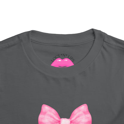 Cute Toddler Tee with Pink Bow Boots Design