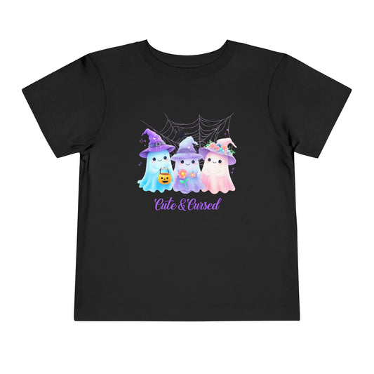 Cute & Cursed Toddler Tee, Halloween Shirt for Kids