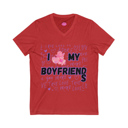 "I Love My Boyfriend_s" V-Neck Tee