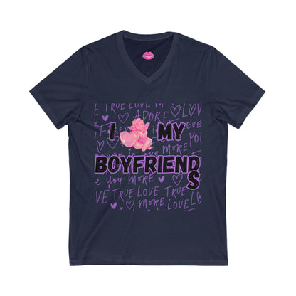 "I Love My Boyfriend_s" V-Neck Tee