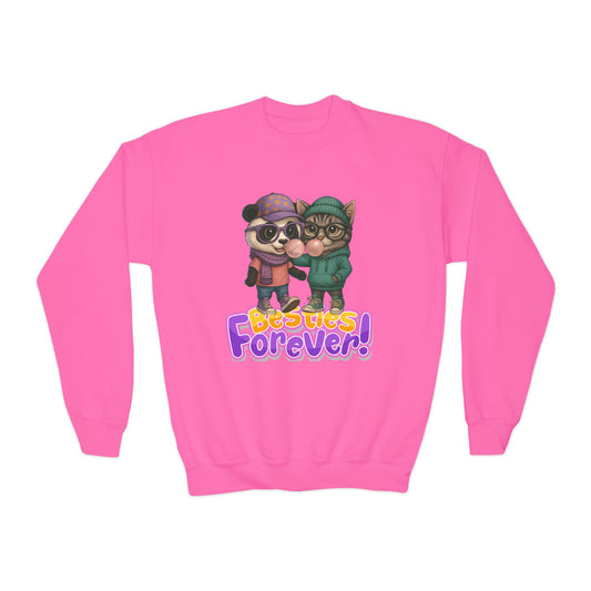 Youth Animal Friendship Sweatshirt, Besties Forever