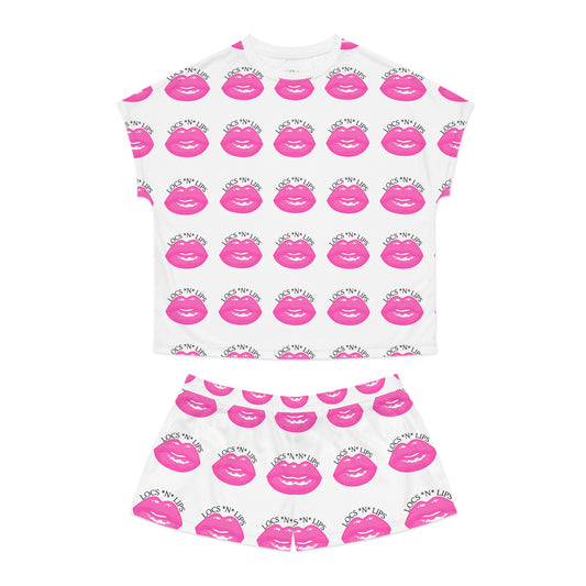 Locs and Lips  Women's Short Pajama Set (AOP)