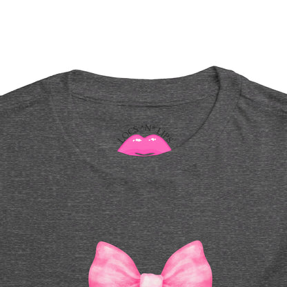 Cute Toddler Tee with Pink Bow Boots Design