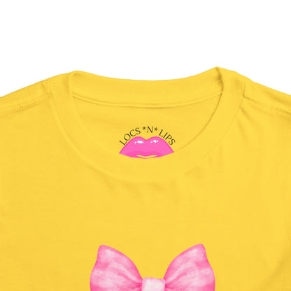 Cute Toddler Tee with Pink Bow Boots Design
